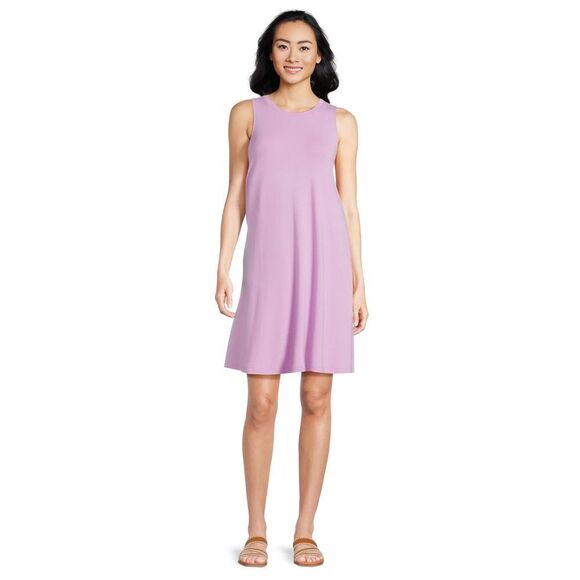 Time and Tru Dresses & Skirts - Time and Tru Soft Violet Sleeveless Swing Dress Crewneck Casual Summer Comfort M